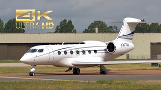 4K Gulfstream G500 from Gulfstream Aerospace N3030Z arrival RAF Fairford RIAT 2023 AirShow [upl. by Notyalk]