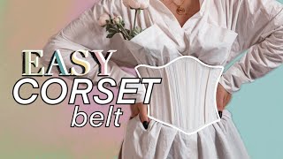 EVERYDAY CORSET style BELT free pattern THISISKACHI DIY [upl. by Gerc]