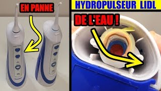 LIDL HYDROPULSEUR NEVADENT EN PANNE  eau à lintérieur Water Jet Flosser Munddusche [upl. by Annoval]