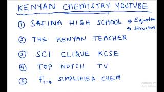 CHEMISTRY FOR KENYAN HIGH SCHOOLS [upl. by Innus]