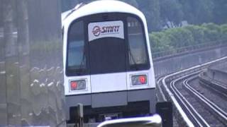 Train Fault SMRT C151 Set 101102 departing Yio Chu Kang Off Service [upl. by Ahker]