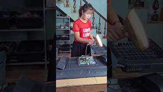 Repair striped LIVA TV screen tv repar shortvideo [upl. by Bjork]