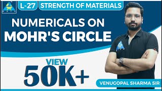 Strength of Materials  Module 2  Numericals on Mohrs Circle  Lecture 27 [upl. by Wernda]