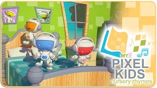 5 Little Robots Jumping on the Bed Fun Nursery Rhymes [upl. by Nata]