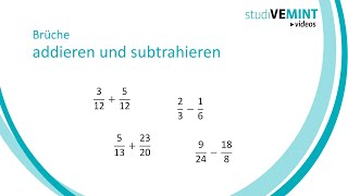 Brüche addieren und subtrahieren [upl. by Anwad]