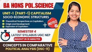 UNIT1 SocioEconomic Structures PART1 CAPITALISM  DU BA HONS SEM 4  STUDYSHIP WITH KRATI 2 [upl. by Avrom]