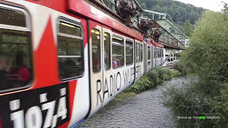 Suspension Railway in Wuppertal Germany Schwebebahn [upl. by Lebazi]