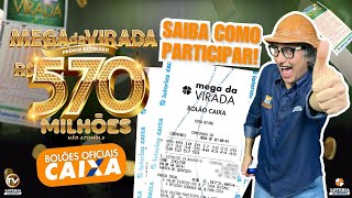 BOLÃO CAIXA DA MEGA DA VIRADA 2023 SAIBA COMO PARTICIPAR 🍀🤑 570 MILHÕES [upl. by Deadman]