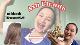 DIY TIPID Ash Blonde Hair Color  No Bleach 💁🏼‍♀️  Merry Sun Permanent Hair Color Philippines ✨ [upl. by Kralc]