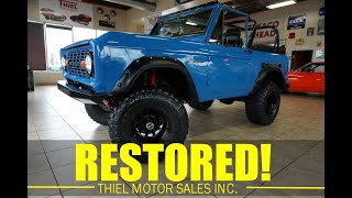 1975 Ford Bronco 4X4 RESTORED FuelInjected V8 RESTOMOD For Sale  WWWTHIELMOTORSCOM [upl. by Ardnaxela]