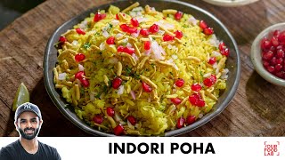 Indori Poha Recipe  भांफ में बने हुए इंदौरी पोहे  Chef Sanjyot Keer [upl. by Grobe]