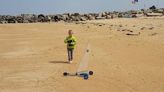 Char à voile RC Remote controlled land sailing [upl. by Priebe771]