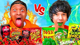 Eating The Worlds SPICIEST vs SOUREST FOODS ft Shawn Stokes [upl. by Muns171]