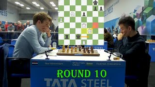 Max Warmerdam 2625 vs Nodirbek Abdusattorov 2727  Tata Steel Masters 2024  R10 [upl. by Granville804]