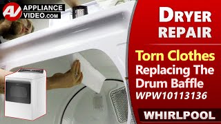 Dryer with clothes ripped torn or is tearing items after cycle  Drum Baffle Repair amp Diagnostic [upl. by Girardo]