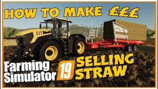 Farming simulator 19 How to make £££ Selling straw bales [upl. by Cheney936]