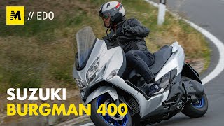 Suzuki Burgman 400 2022 TEST in città e fuori [upl. by Ellehcrad]