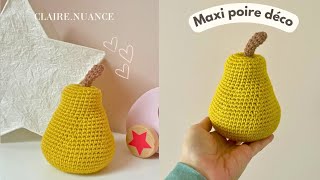 Je vous dévoile mes astuces amigurumis 🤩 maxi poire au crochet ou pour la dînette  Débutants [upl. by Nessah]