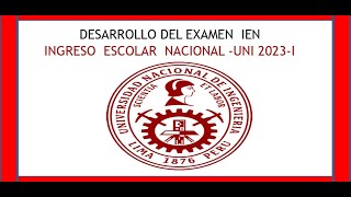 🔴SOLUCIONARIO DEL EXAMEN IEN INGRESO ESCOLAR 2023 IENUNI admisionunimatematicas cepreuni [upl. by Marlen]