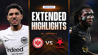 Eintracht Frankfurt vs Slavia Praha Extended Highlights  UEL League Phase MD 4  CBS Sports [upl. by Hanoj]