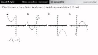 Zadanie 8  Matura poprawkowa 2012 [upl. by Yrrah]