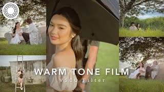 Warm Tone Film VSCO Filter  cinematic vsco photo editing tutorial [upl. by Winthorpe]