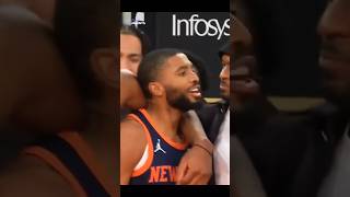 Jalen Brunson sinks a three and Mikal Bridges defense nba purplehoops nba knicks brooklyn [upl. by Nani]