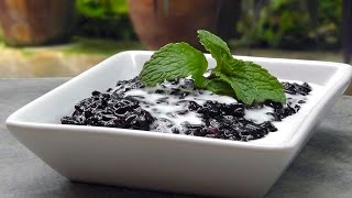 Indonesischer Schwarzer Pudding mit Kokosmilch Vegan Vegetarisches Rezept [upl. by Enileqcaj]