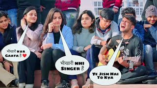 Broken Begger भिखारी Singing Reaction Video On Public Place Sad Songs Mash up By iklakh sainy [upl. by Notgnirrab]