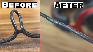 How to Fix Fabric Sleeving Twisted Loop Headphones Cables at Home [upl. by Akirea]