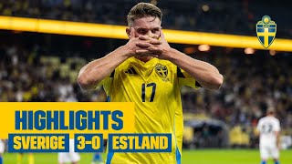 Highlights  Sverige – Estland 30  Ny vinst i Nations League [upl. by Badger]