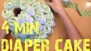 Cutest 3 Tier Diaper Cake In Under 4 Minutes [upl. by Nothsa]