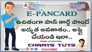 EPan card Apply for free in few Minutes charystuts apeditslook [upl. by Nnhoj]