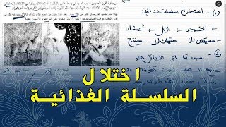 علوم طبيعية للسنة الثانية متوسط وضعية ادماجية على اختلال السلسلة الغذائية [upl. by Past432]