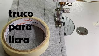 truco para coser tela licra o telas elasticascomo coser tela licra [upl. by Itnava]