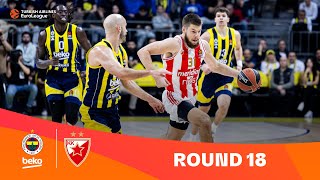 FenerbahceZvezda  Round 18 Highlights  202324 Turkish Airlines EuroLeague [upl. by Haeli]