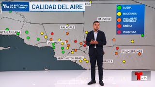 Mala calidad del aire en el sur de California [upl. by Ahsiekyt]