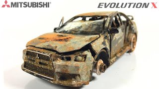 Restoring and Customizing a Mitsubishi Evolution X with a Custom Body Kit  132 Scale Model Car [upl. by Jelks996]