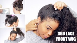 Showing amp SECURING the back of a 360 LACE Front WIG WOWAFRICAN [upl. by Klapp761]