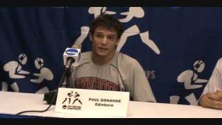 Paul Donahoe Edinboro interview after semifinal win at 2009 NCAA Championships [upl. by Haliled610]