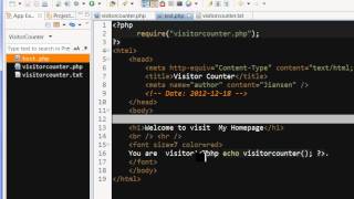 A Simple PHP Visitor Counter Demo [upl. by Karin275]