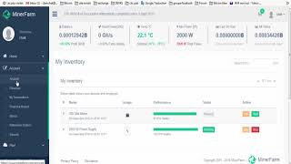 MinerFarm Start with 100 Ghs miner which is already supplied to your account [upl. by Samson]