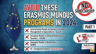 Erasmus Mundus programs with NO SCHOLARSHIP for 2024 Applicants  Funding  Consortium  EU [upl. by Oriel]