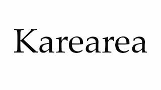 How to Pronounce Karearea [upl. by Alleahcim]