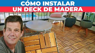 Cómo instalar un deck de madera en el balcón [upl. by Leodora]