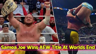 Samoa Joe Beats MJF To Win AEW World Title At Worlds End [upl. by Normac]