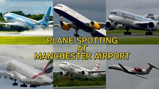 Plane spotting at Manchester airport 2528th September 2024 [upl. by Idona]