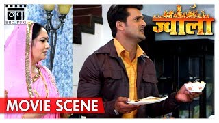 Halwa Khawa Ya Paratha   Jwala Khesari Lal Yadav Bhojpuri Movie Scene  Nav Bhojpuri [upl. by Anade]