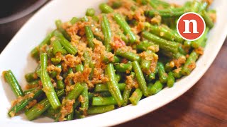 French Beans Belacan Nyonya Cooking [upl. by Adnylem]