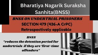 BNSS Important cases for Clat PG Undertrial Prisoners BNSS V CrPC  Section 436 A CrPC [upl. by Sinclare5]